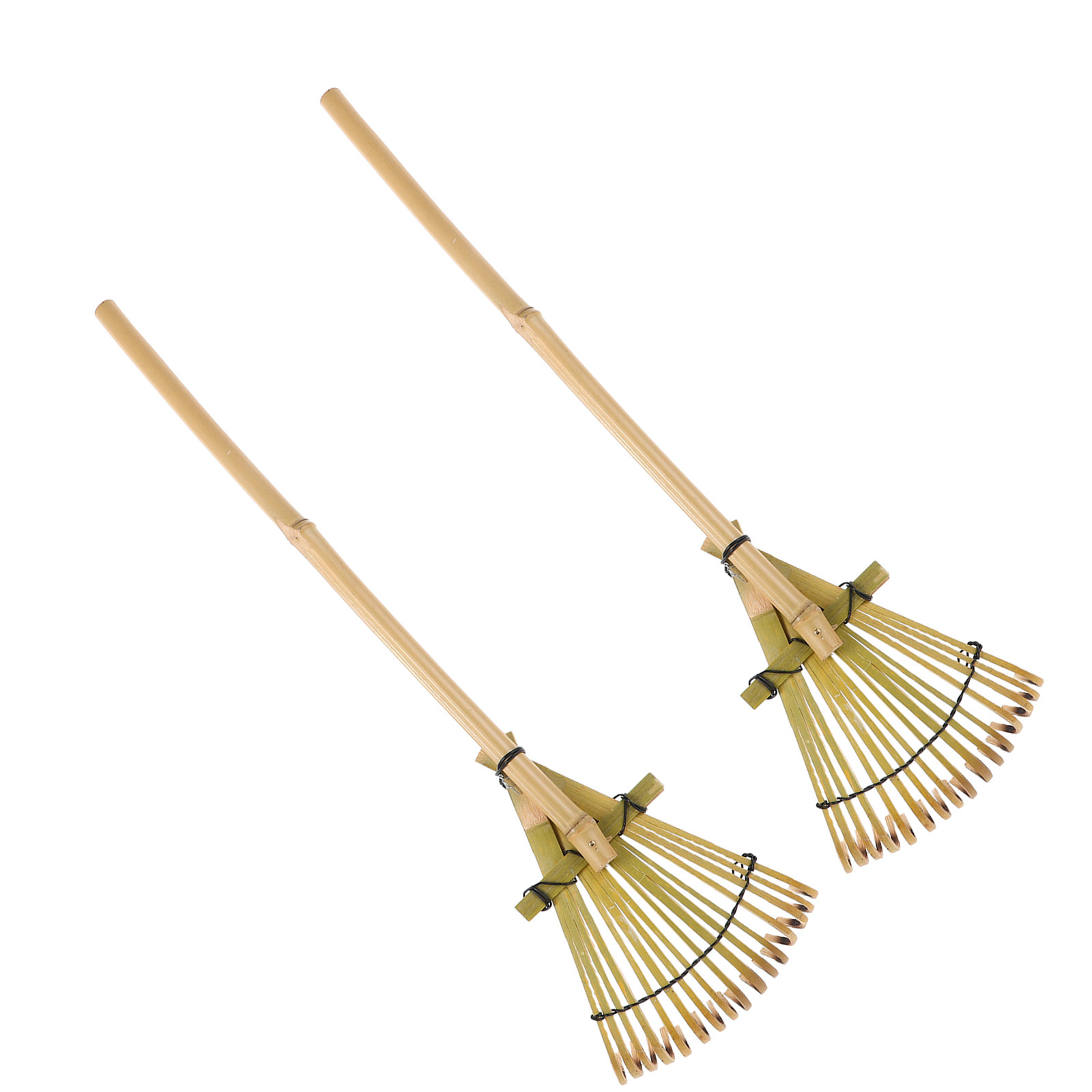 Gardening Hand Tools Japanese - 2 ชิ้น คราดไม้ไผ่ขนาด 19.6 นิ้ว เครื่องมือทำสวนสไตล์ญี่ปุ่น