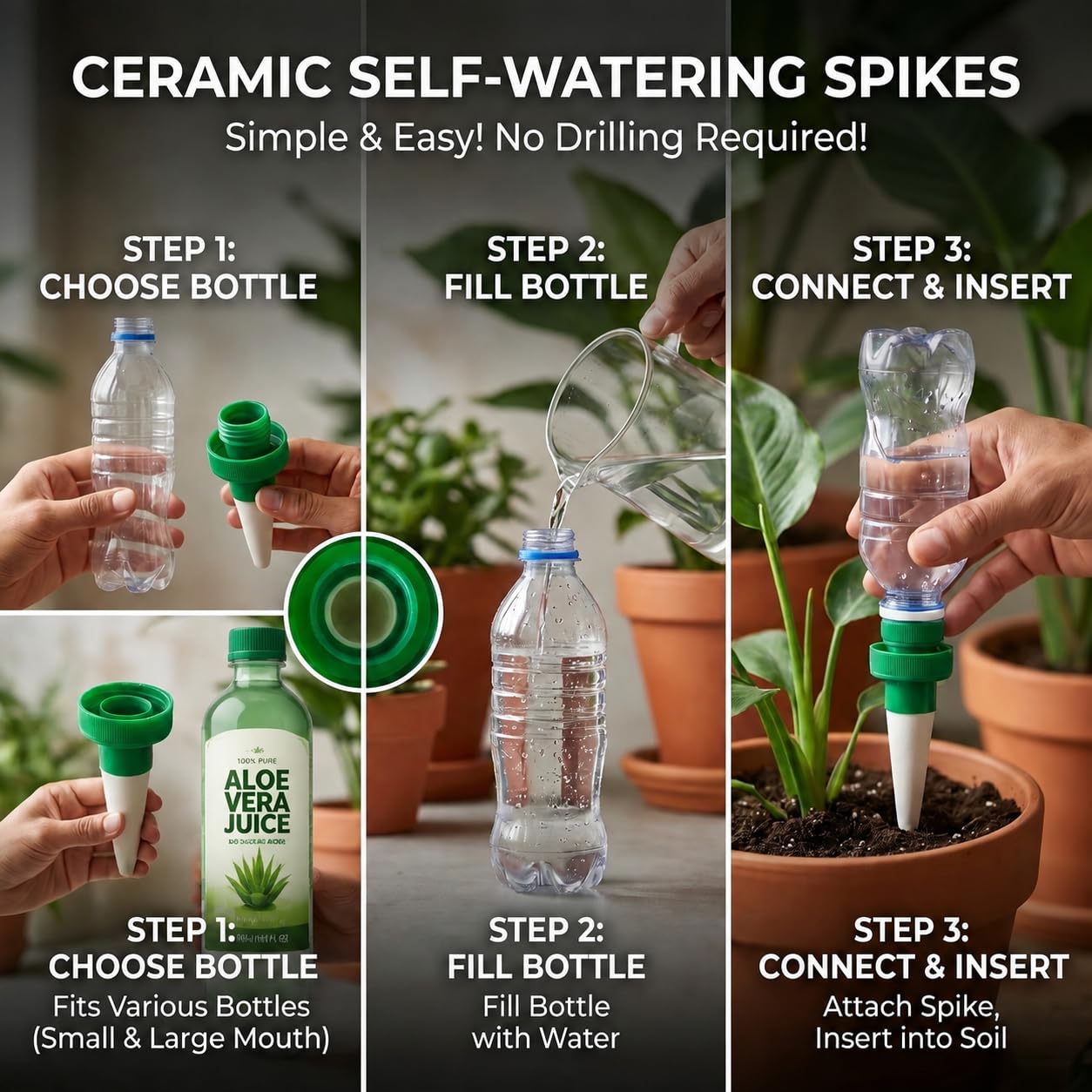 อุปกรณ์รดน้ำต้นไม้อัตโนมัติแบบ - Automatic Plant Waterer บทวิจารณ์และราคา