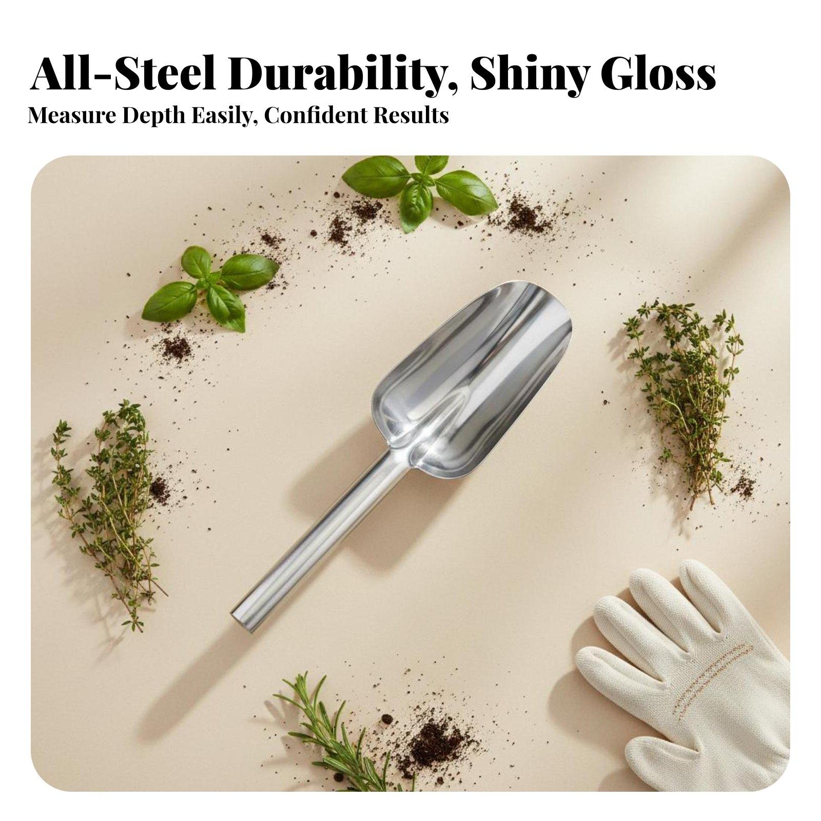 พลั่วตักดินสแตนเลสชิ้นเดียวสำห - Gardening Tools Essential บทวิจารณ์และราคา