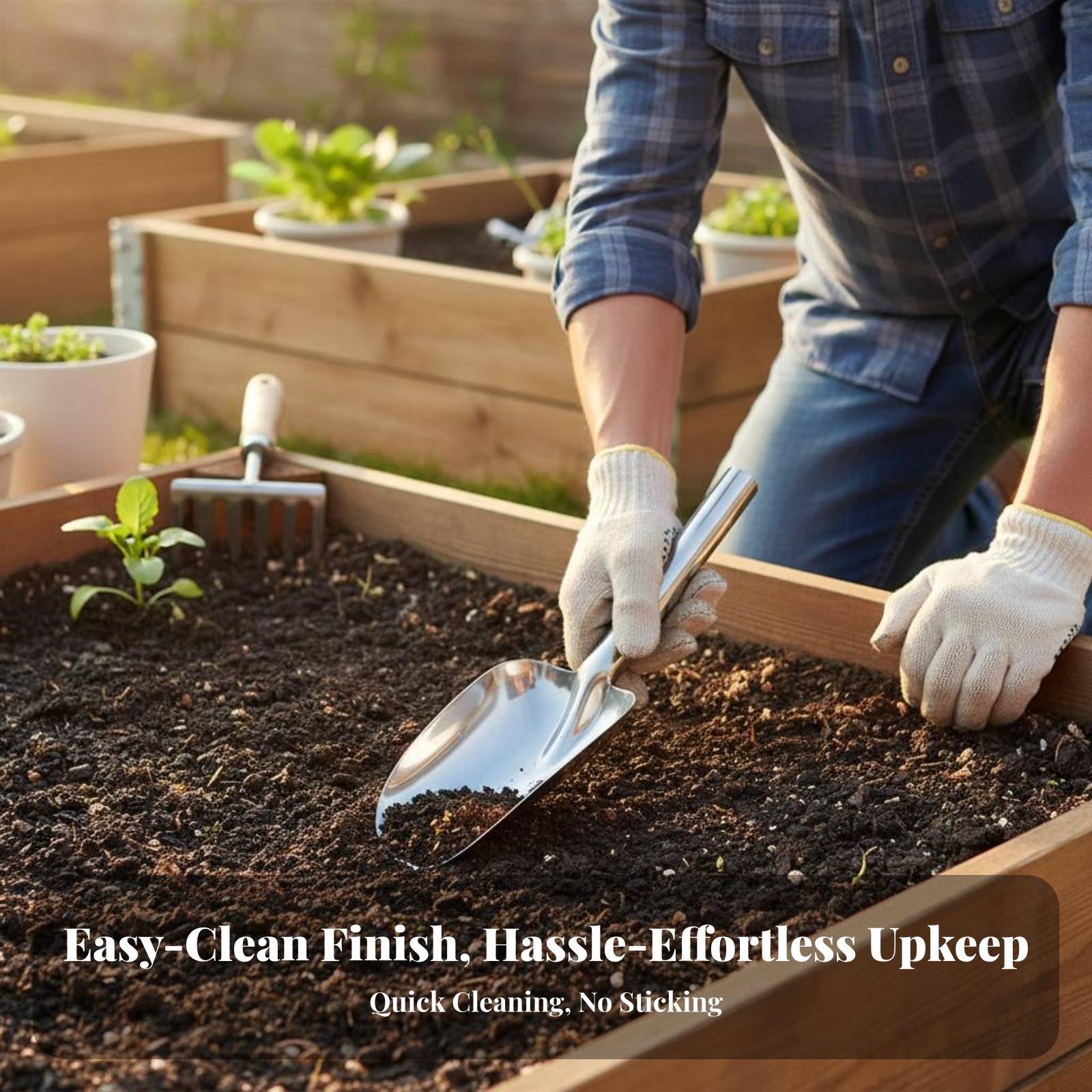 พลั่วตักดินสแตนเลสชิ้นเดียวสำห - Gardening Tools Essential บทวิจารณ์และราคา