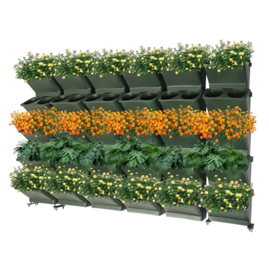 กระถางปลูกต้นไม้ติดผนังแนวตั้ง - Self-Watering Planter บทวิจารณ์และราคา