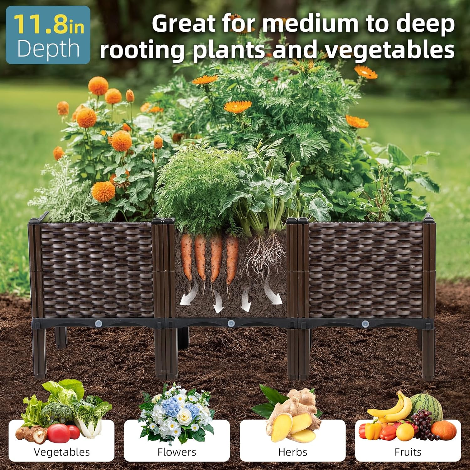 กระถางปลูกต้นไม้หวายสำหรับสวนก - Self-Watering Planter บทวิจารณ์และราคา